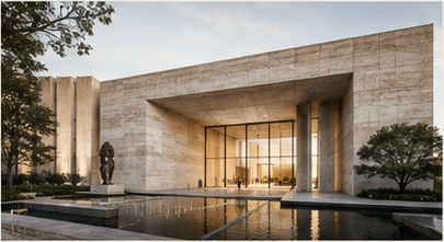 Architectural concept for The Silent Oracle future museum